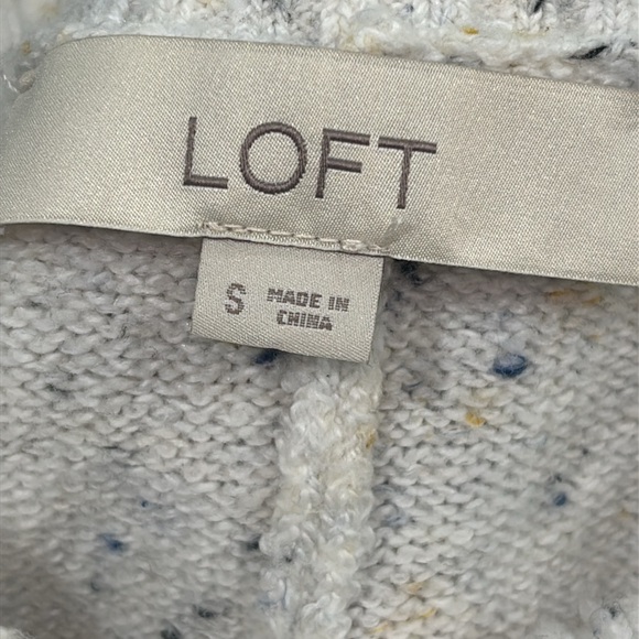 Loft Women’s Flecked Pocket Poncho Sweater with Cowl Neck - Picture 8 of 10